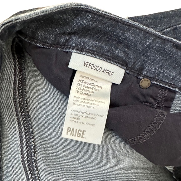 PAIGE Verdugo Ankle Ripped Jeans | Size 30 - Picture 4 of 5